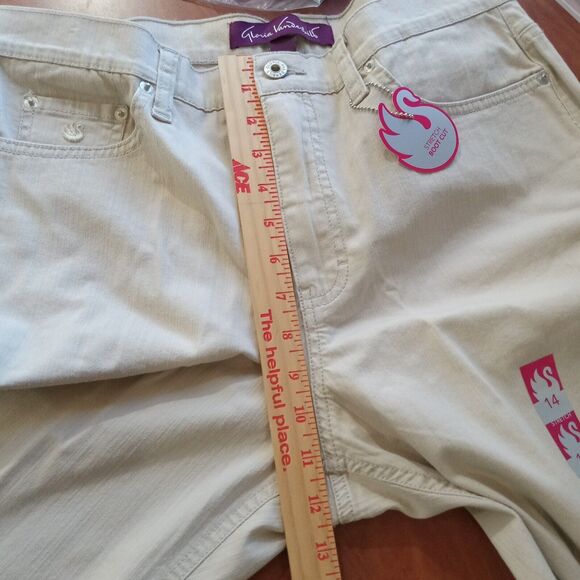 gloria vanderbilt jeans 14 Giselle Stretch Tan New - Picture 9 of 12